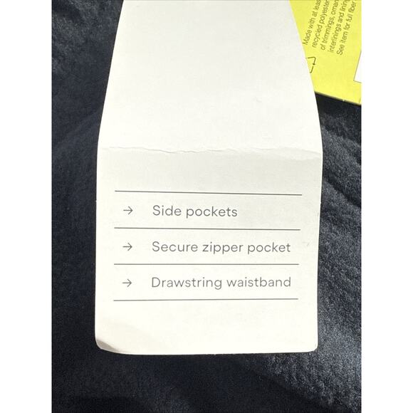 NWT All In Motion Men's Microfleece Jogger Pants Size XXL Black Drawstring Waist - Picture 6 of 6